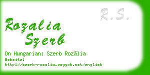 rozalia szerb business card